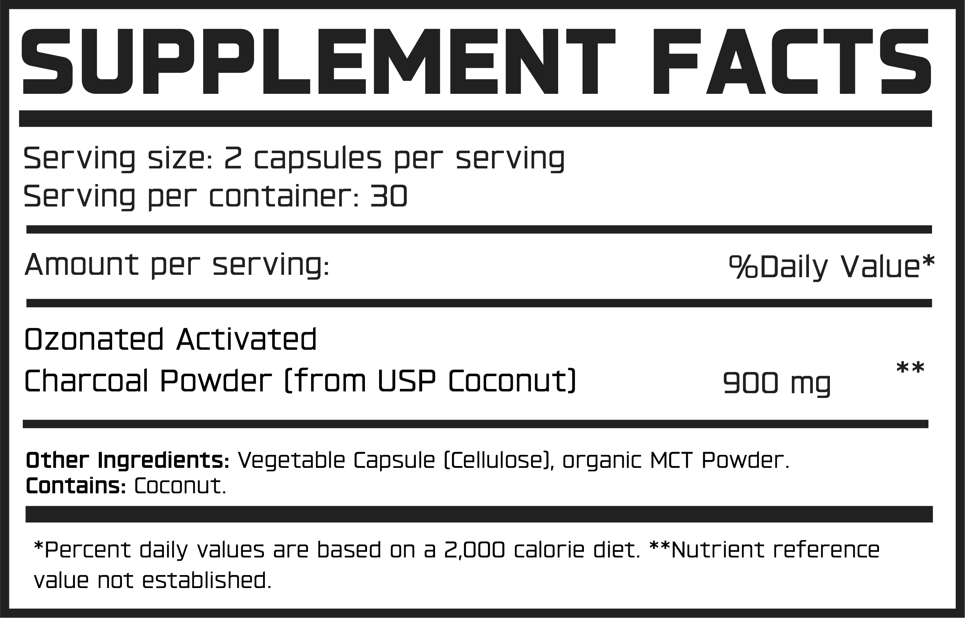 Activated Ozonated Charcoal | Binder
